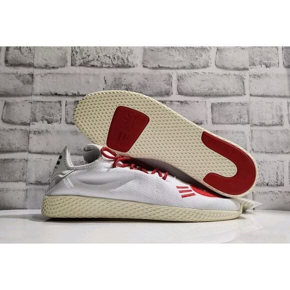 Adidas x Human Made x Pharrell Tennis HU White Red EF2392 Sneaker Mens 13.5 - Picture 1 of 6